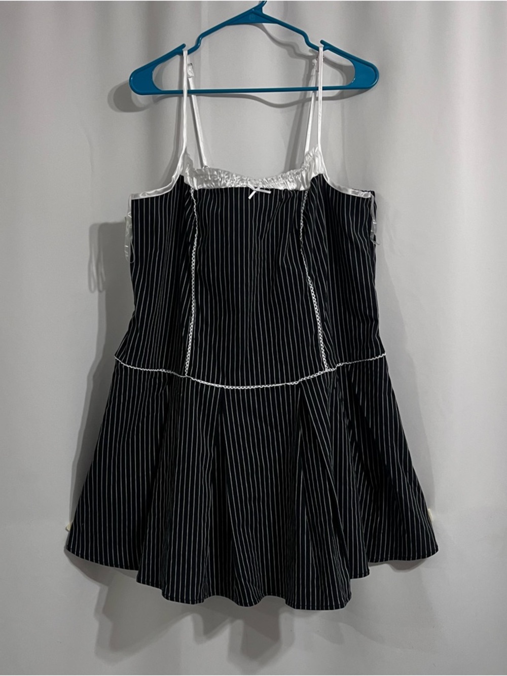 Fusionista Pinstripe Drop Waist Mini Dress size 2X